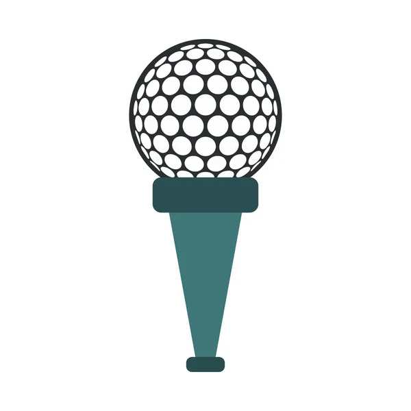 М'яч для гольфу на значку трійника — стоковий вектор
