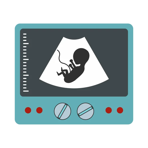 Icono de ultrasonido fetal — Vector de stock