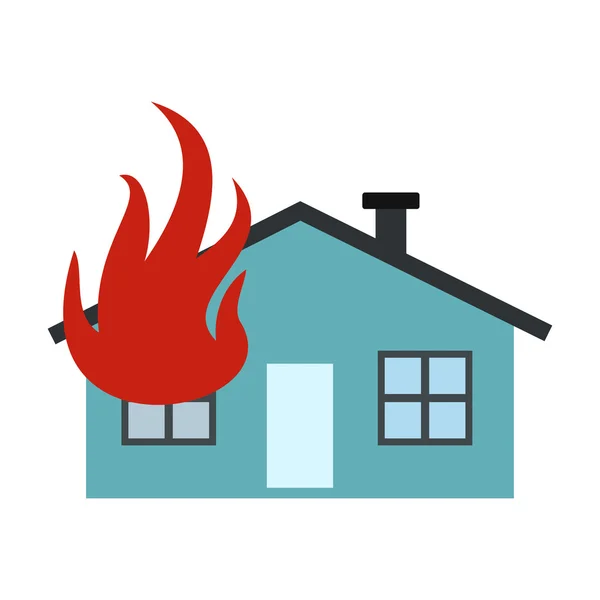 House on fire icon — Stock Vector