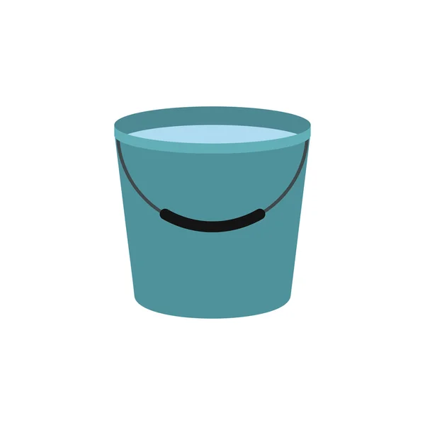 Cubo lleno de icono de agua — Vector de stock