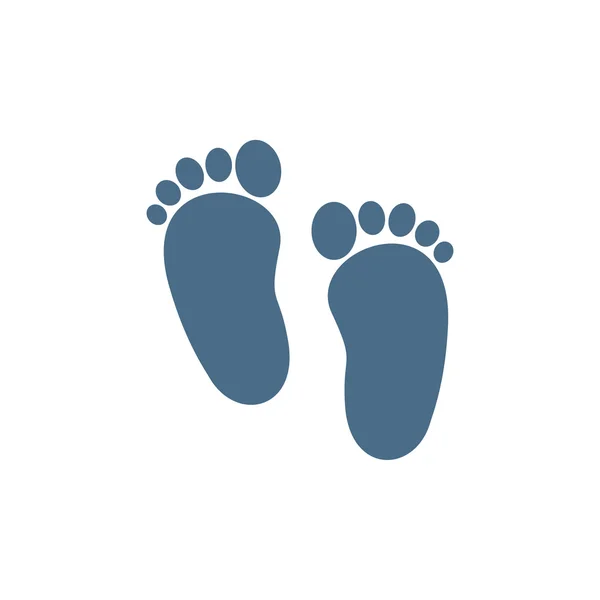 Baby footprints icon — Stock Vector