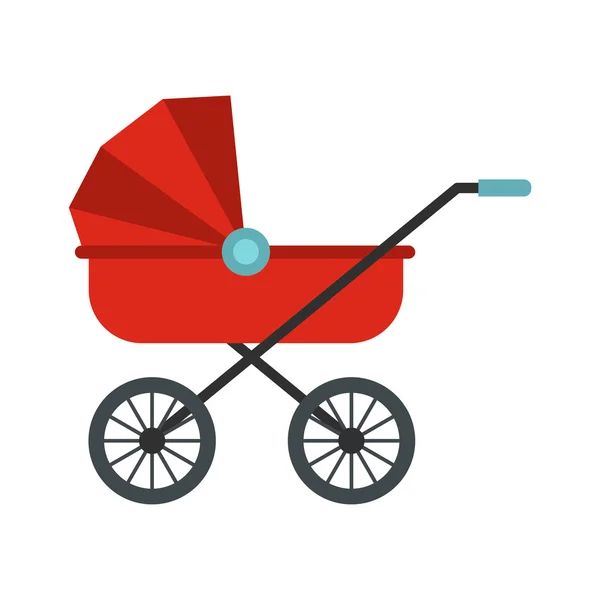 Rote Kinderwagen-Ikone — Stockvektor