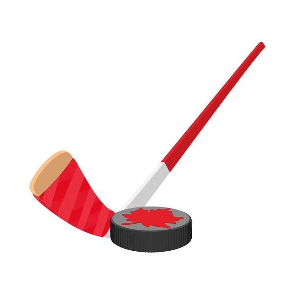 Icono de hockey, estilo de dibujos animados — Archivo Imágenes Vectoriales