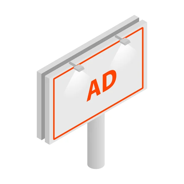 Billboard pictogram, isometrische 3D-stijl — Stockvector