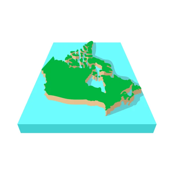 Icono de mapa de Canadá, estilo de dibujos animados — Vector de stock