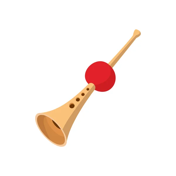 Икона флейты факира, стиль мультфильма — стоковый вектор