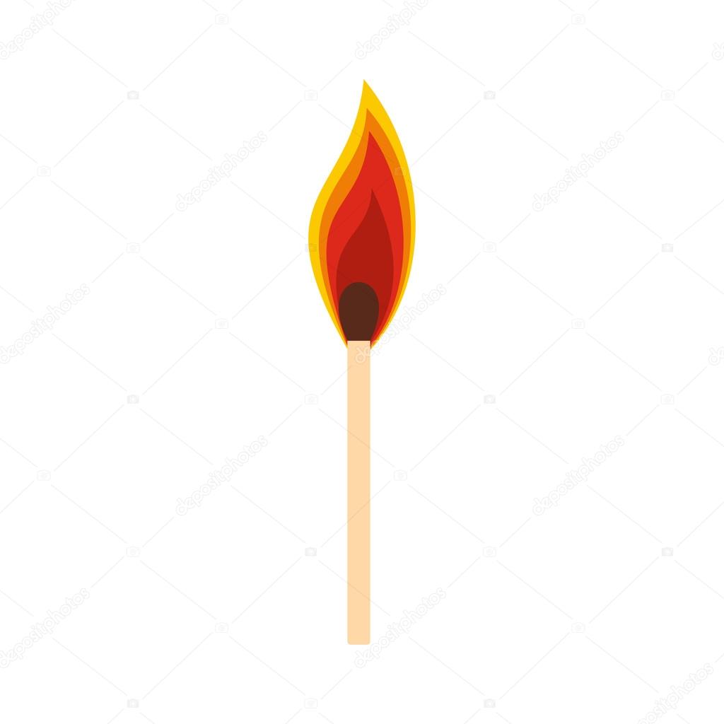 Burning match icon