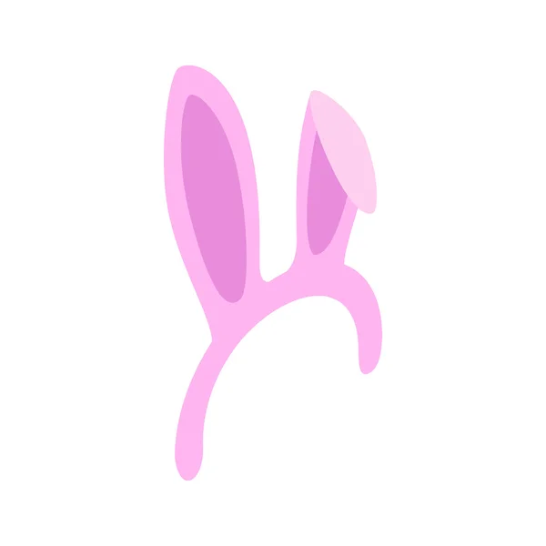 粉红兔子耳朵图标，等距 3d 风格 — 图库矢量图片
