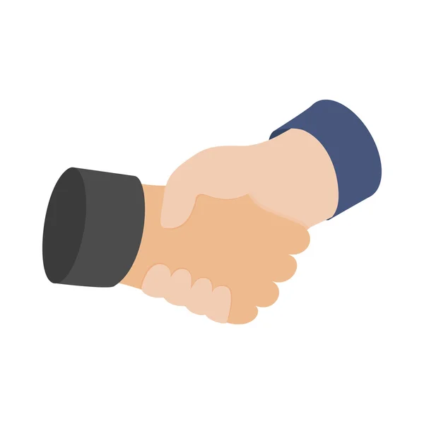 Handshake icon, isometric 3d style — Stock Vector