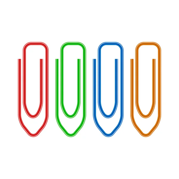 Paperclips pictogram, realistische stijl — Stockvector