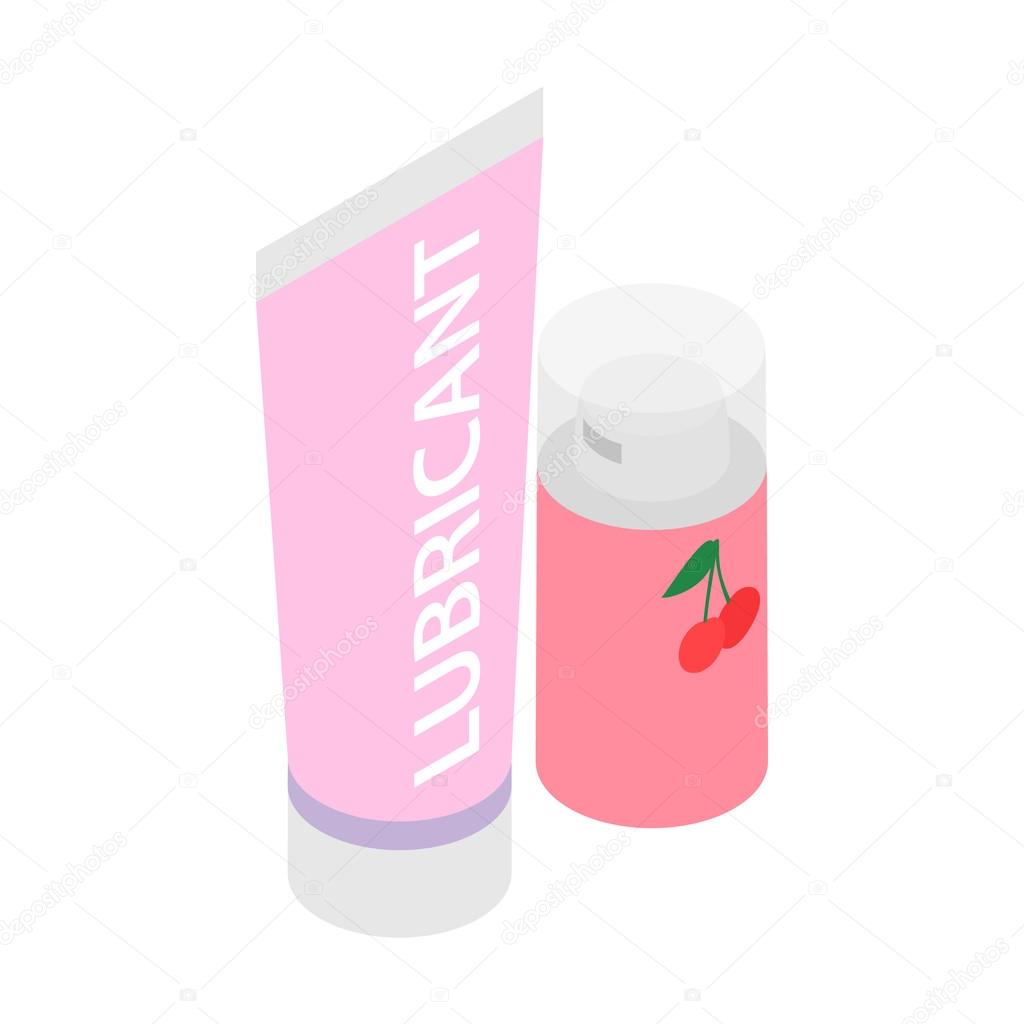 Lubricating gel icon, isometric 3d style