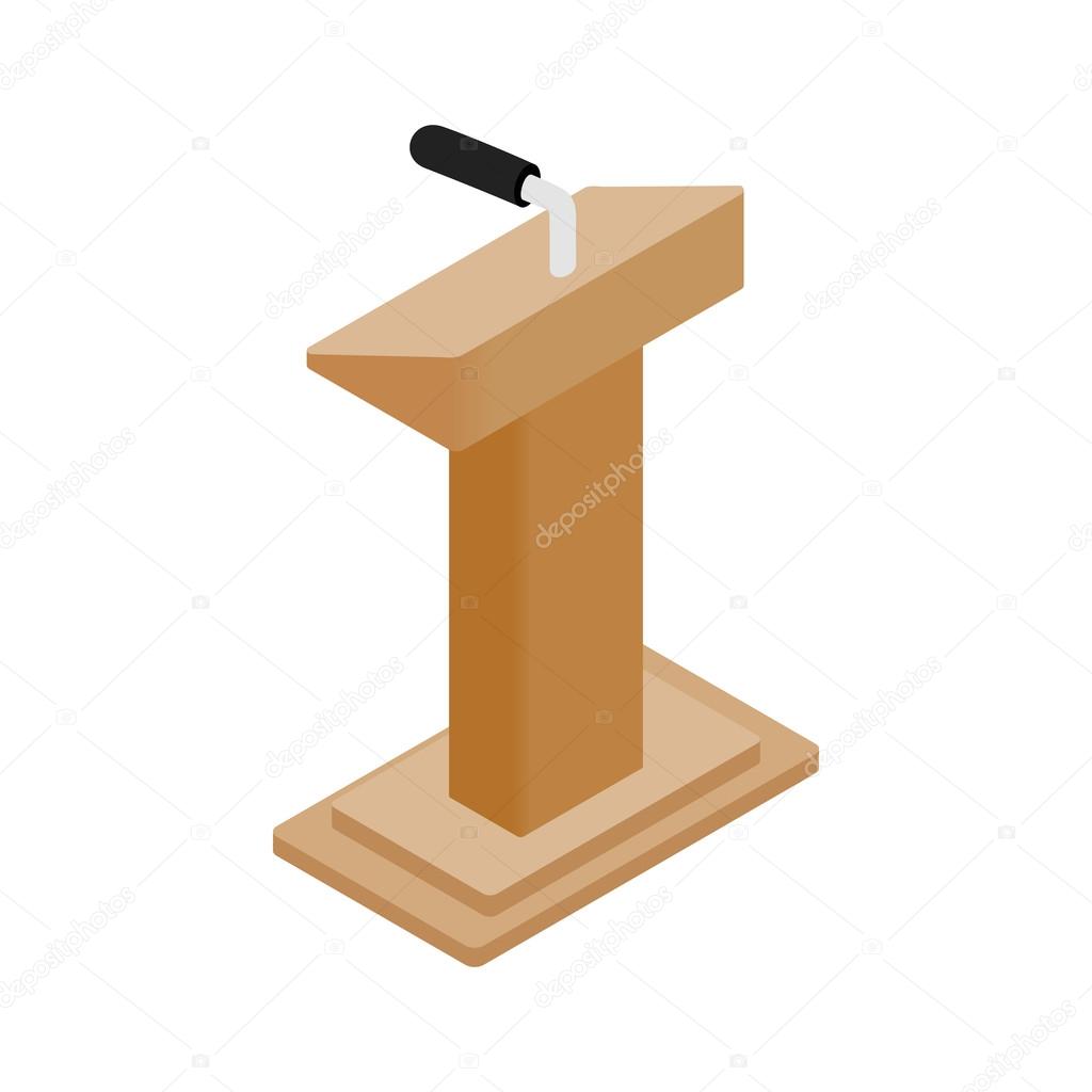 Wooden podium tribune rostrum stand