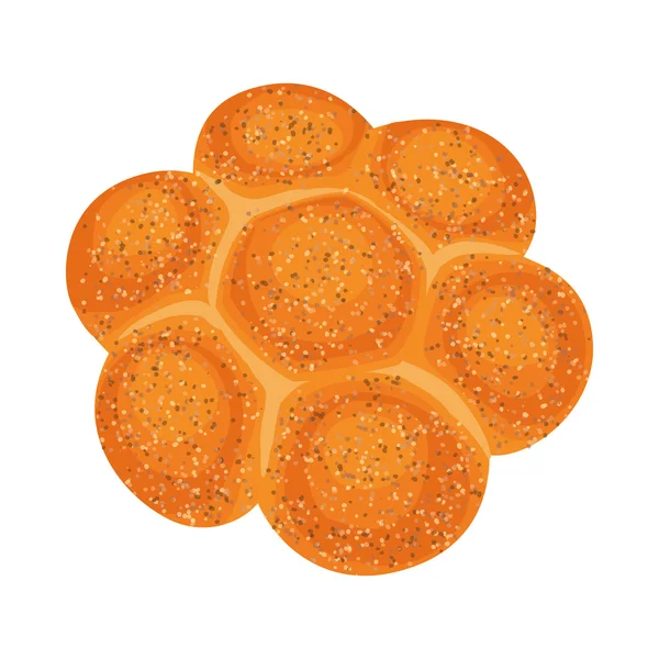 Icona del pane rotondo, stile realistico — Vettoriale Stock