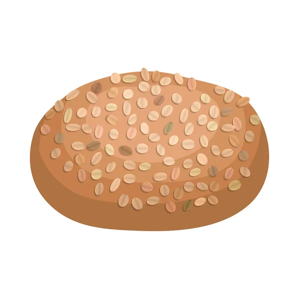 Icono de pan de centeno, estilo de dibujos animados — Vector de stock