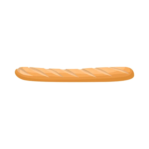 French baguette icon, gaya kartun - Stok Vektor
