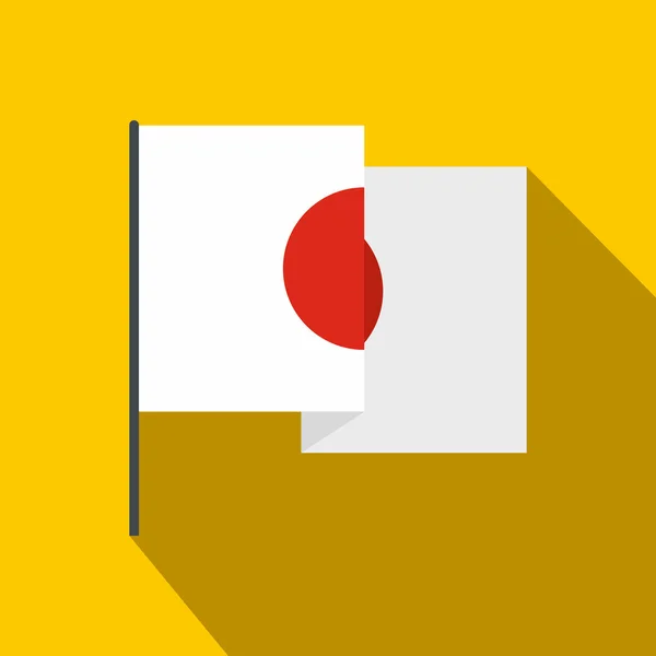 Flag of Japan icon, flat style — Stock Vector