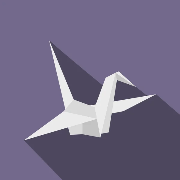 紙の鳩のアイコン、フラット スタイル — ストックベクタ