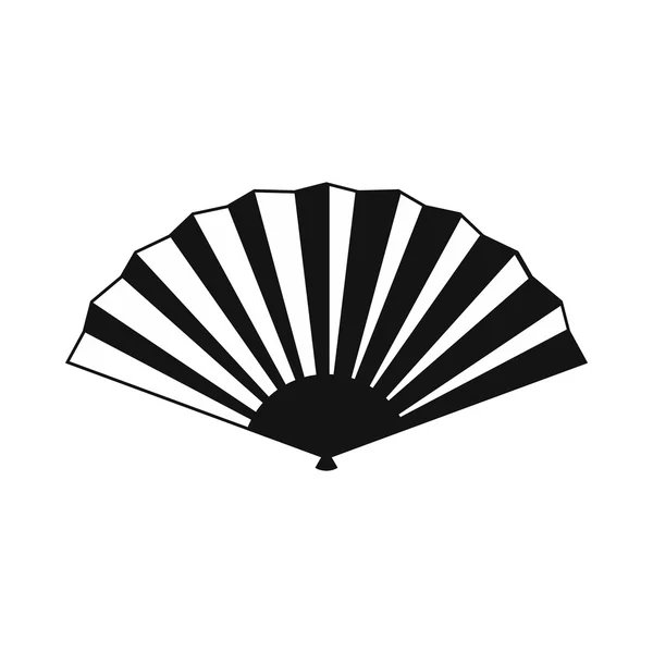 Japanse inklapbare fan pictogram, eenvoudige stijl — Stockvector