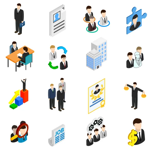 Human resources icons set — Stock Vector