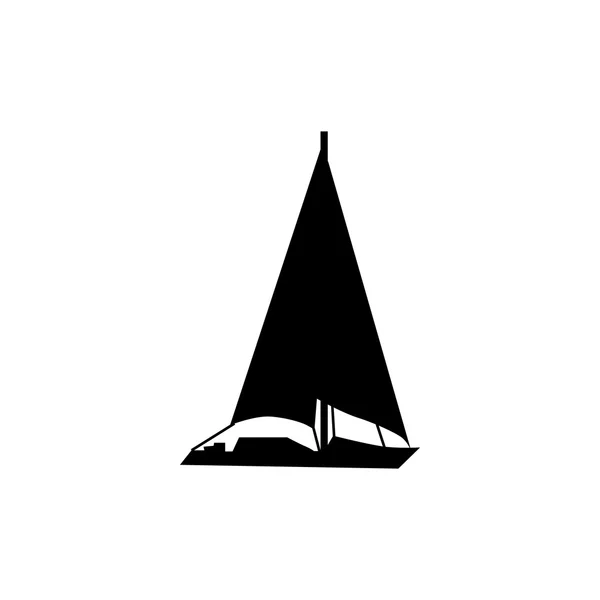 帆船のシルエット — ストックベクタ