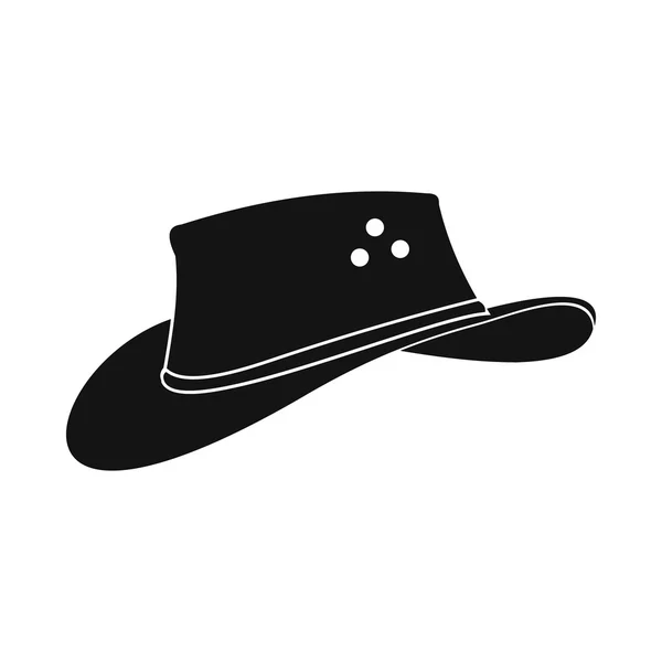 Cowboy hoed pictogram, eenvoudige stijl — Stockvector