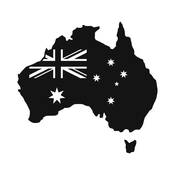 オーストラリア国旗のイメージ マップ — ストックベクタ