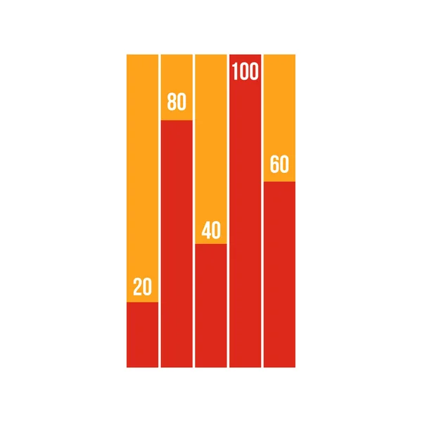 Icono gráfico de negocios, estilo plano — Archivo Imágenes Vectoriales