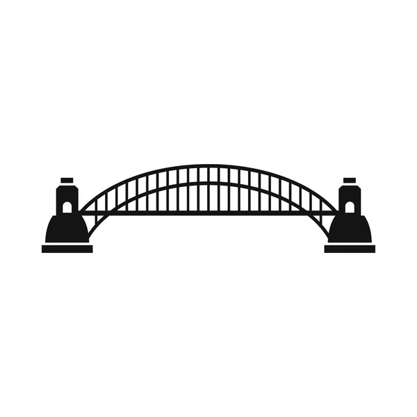 Sydney Harbour Bridge ikona, jednoduchý styl — Stockový vektor