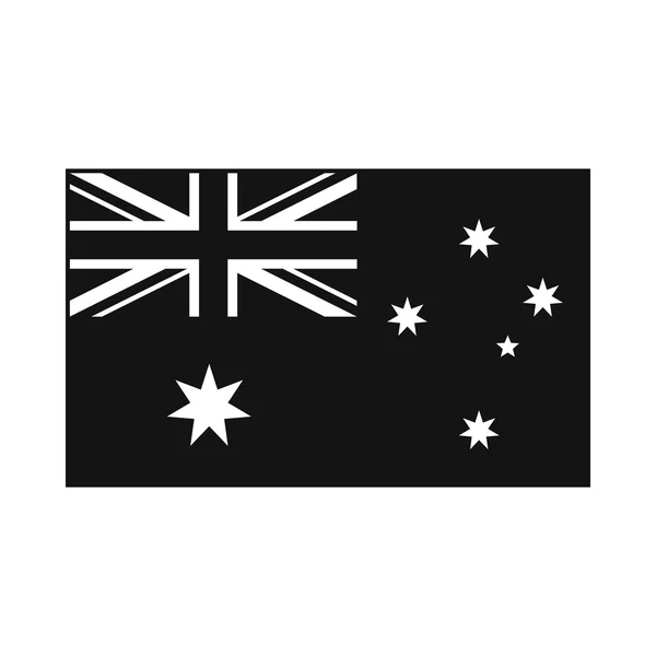 Vlajka Austrálie ikony, jednoduchý styl — Stockový vektor