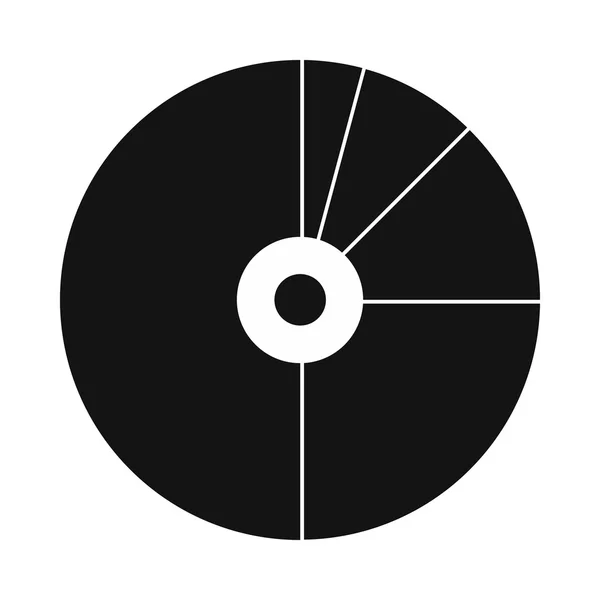 Kördiagram egy lyuk a központ ikonra — Stock Vector