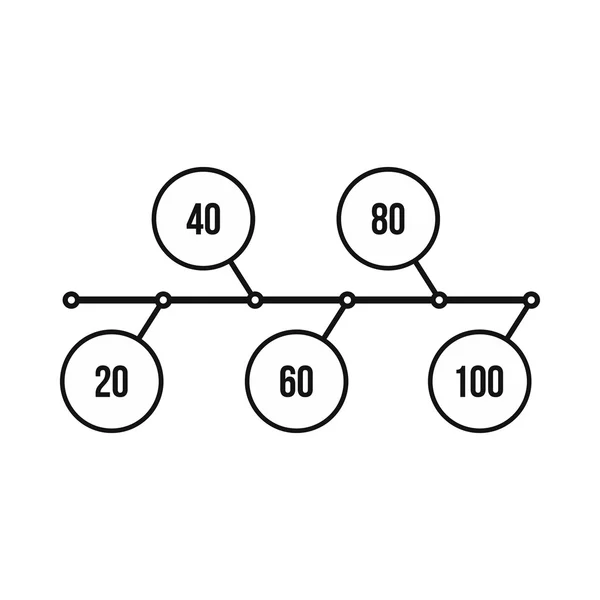 Diagramme, icône de schéma, style simple — Image vectorielle