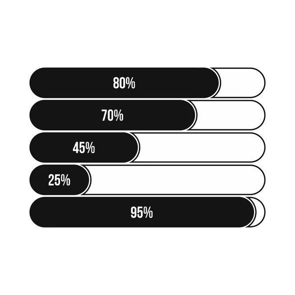 Icono gráfico de negocios, estilo simple — Vector de stock