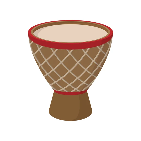 Icône du tambour ethnique australien, style dessin animé — Image vectorielle