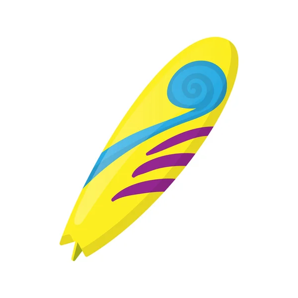 Icône de planche de surf dans le style dessin animé — Image vectorielle