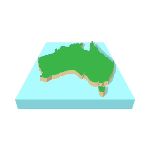 オーストラリア アイコン、漫画のスタイルの地図 — ストックベクタ