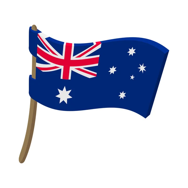 Vlajka Austrálie ikony, kreslený styl — Stockový vektor