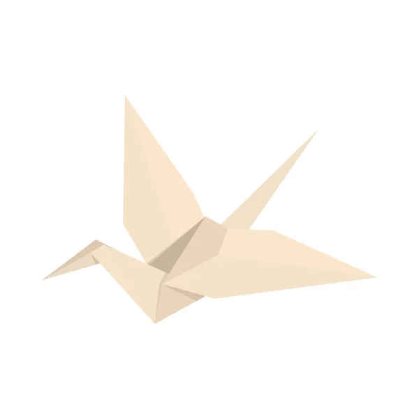 Icône oiseau Origami, style dessin animé — Image vectorielle