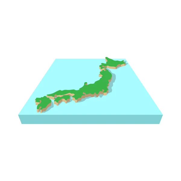 Japanse land Kaartpictogram, cartoon stijl — Stockvector
