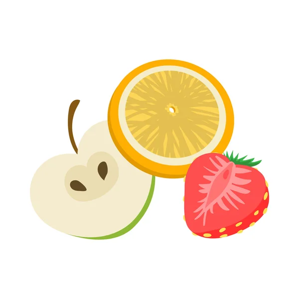 Fruchtgeschmack-Symbol, Cartoon-Stil — Stockvektor
