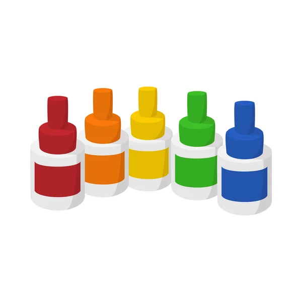 Bottles of flavor for electronic cigarette icon — Stock Vector