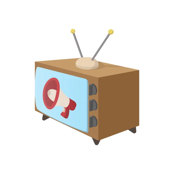 Tv icon, cartoon style auf weiß — Stockvektor