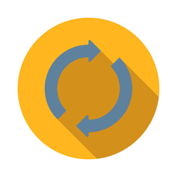 Refresh arrows icon, flat style