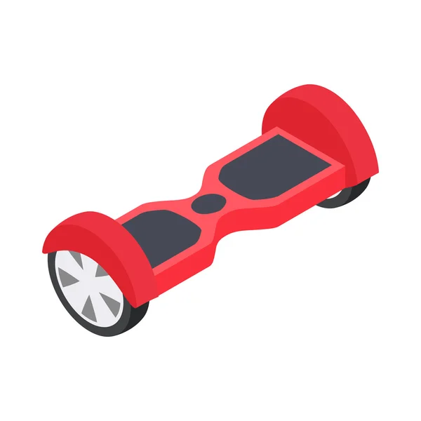 Dual wheel self balancing electric skateboard icon — Stock Vector