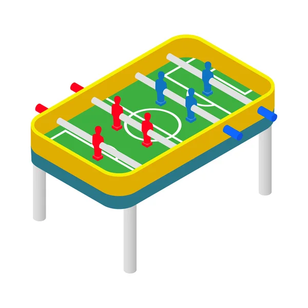 Ícone de futebol de mesa, estilo 3D isométrico — Vetor de Stock