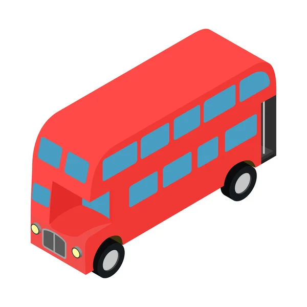 London busicon rouge à deux étages — Image vectorielle