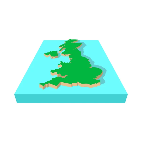 Карта Великобритании икона, стиль мультфильма — стоковый вектор