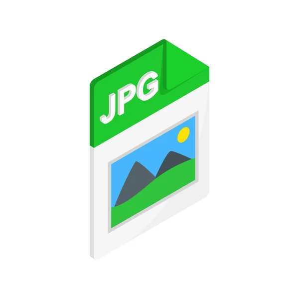 Иконка файла JPG, изометрический 3d стиль — стоковый вектор