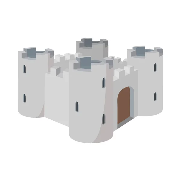 Icono medieval del castillo de Windsor, estilo de dibujos animados — Vector de stock