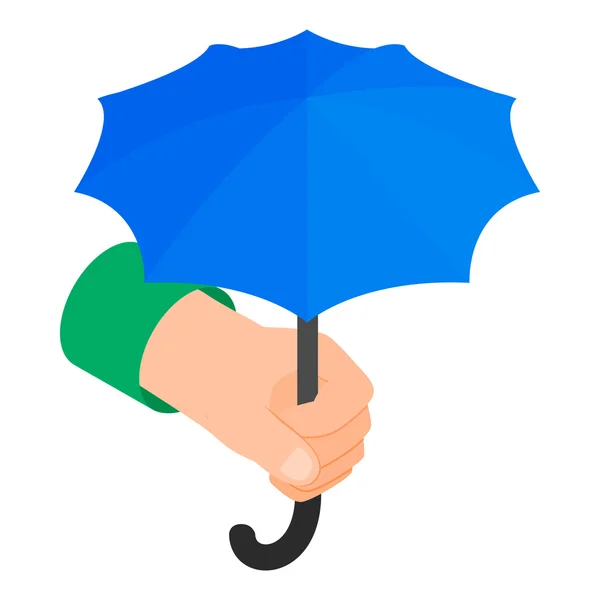 Icono de paraguas de mano, estilo isométrico 3d — Archivo Imágenes Vectoriales
