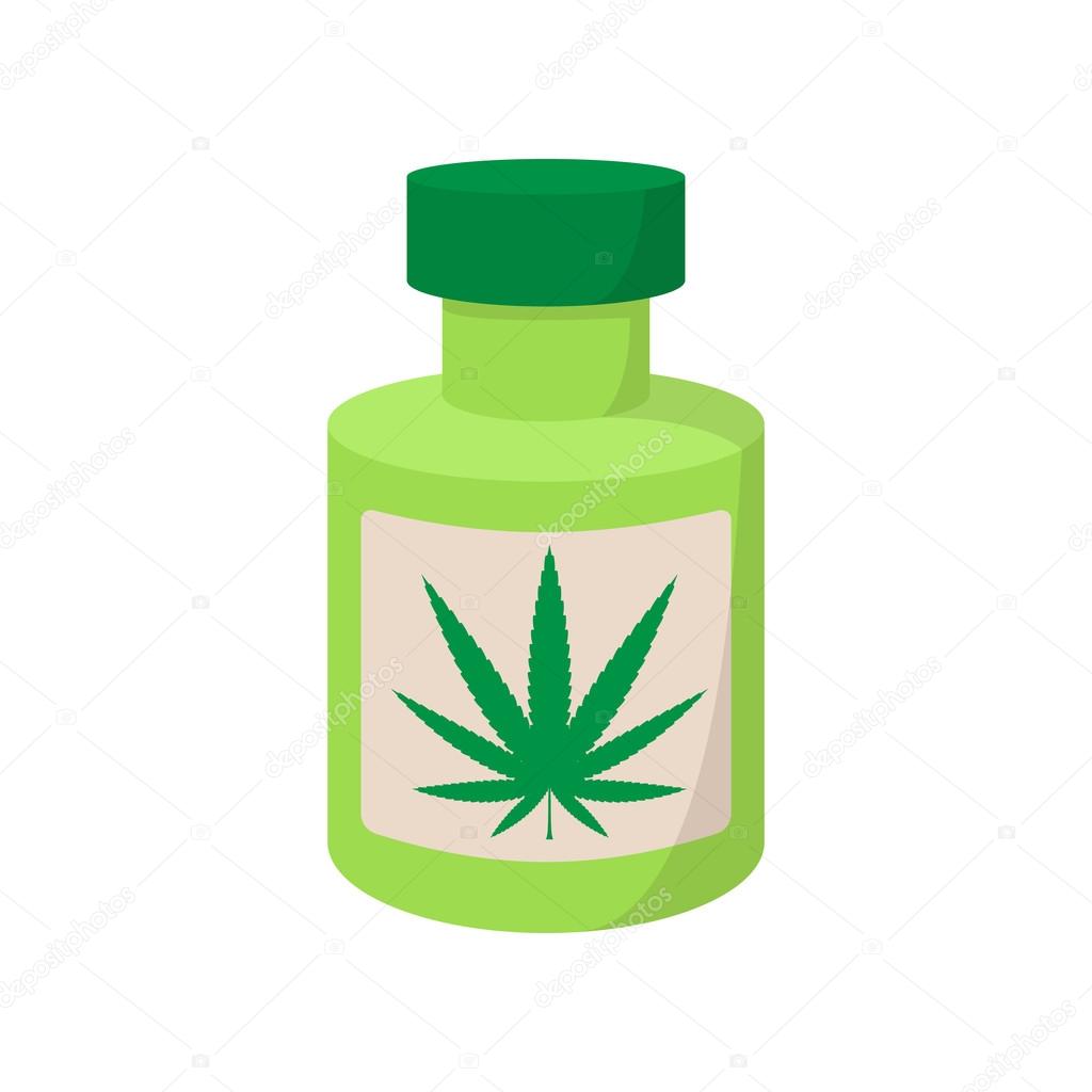 Download Bottle with buds of medical marijuana icon — Stock Vector ...